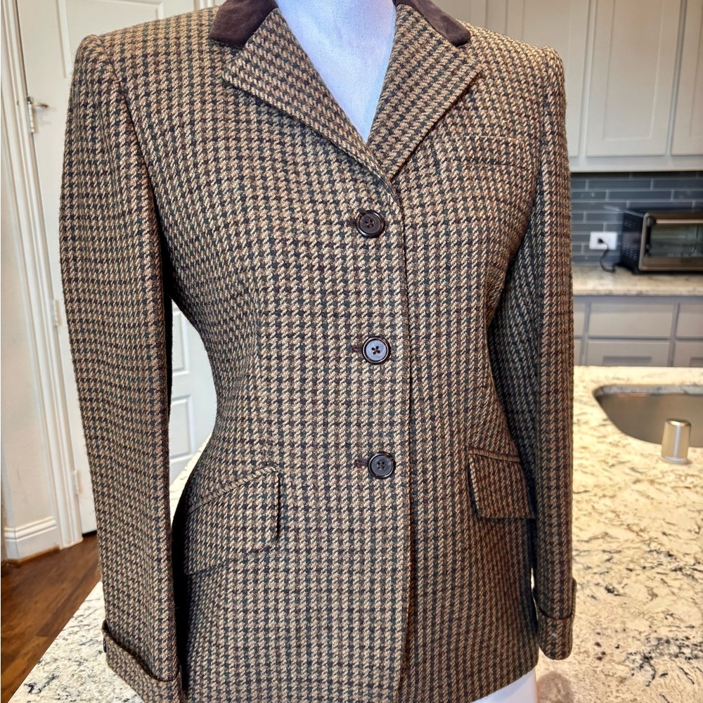 Ralph Lauren Brown Houndstooth Blazer - Picture 5 of 7